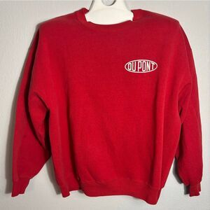 Vintage DuPont Racing Sweatshirt Red 90s Y2K Size 2XL XXL Red Flaw